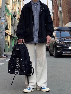 折原临也さん（メンズ・168cm）の春コーディネート