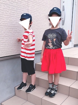 「Lee（リー）のアイテム」を使った、めるさん（キッズ・125cm）の春コーディネート