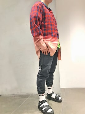 「B'2nd（ビーセカンド）のアイテム（レッグウェア）」を使った、あかおさん（メンズ・171cm）の夏コーディネート