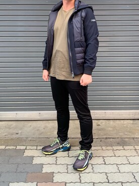 「SOLIDO（ソリード）のアイテム（パンツ）」を使った、あかおさん（メンズ・171cm）の秋コーディネート