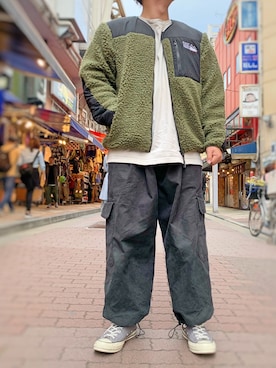 「チャックテイラー」｜「アイテム（ブルゾン）」を使った、あかおさん（メンズ・171cm）の秋コーディネート