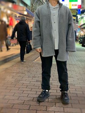 「MINOTAUR（ミノトール）のアイテム（パンツ）」を使った、あかおさん（メンズ・171cm）の冬コーディネート