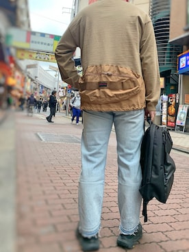 「YANUK（ヤヌーク）のアイテム（パンツ）」を使った、あかおさん（メンズ・171cm）の冬コーディネート
