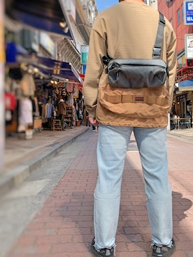 「YANUK（ヤヌーク）のアイテム（パンツ）」を使った、あかおさん（メンズ・171cm）の春コーディネート