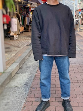 「YANUK（ヤヌーク）のアイテム（パンツ）」を使った、あかおさん（メンズ・171cm）の春コーディネート