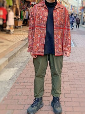 「TIGRE BROCANTE（ティグルブロカンテ）のアイテム（パンツ）」を使った、あかおさん（メンズ・171cm）の春コーディネート