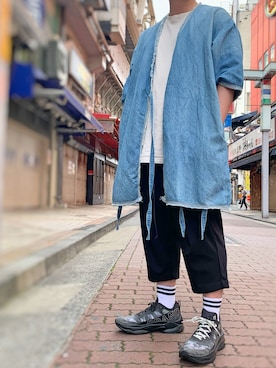 「OURET（オーレット）のアイテム（パンツ）」を使った、あかおさん（メンズ・171cm）の春コーディネート