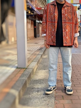 「YANUK（ヤヌーク）のアイテム（パンツ）」を使った、あかおさん（メンズ・171cm）の春コーディネート