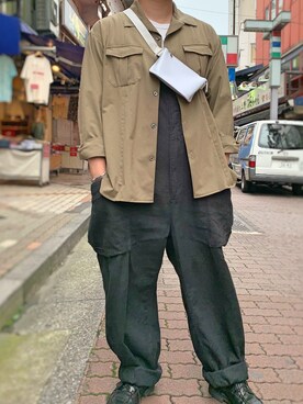 「ラフスタイル」｜「アイテム（オールインワン・サロペット）」を使った、あかおさん（メンズ・171cm）の夏コーディネート