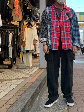 「Rinajour（リナジュール）のアイテム（パンツ）」を使った、あかおさん（メンズ・171cm）の夏コーディネート