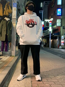 「surt（サート）のアイテム（トップス）」を使った、あかおさん（メンズ・171cm）の冬コーディネート