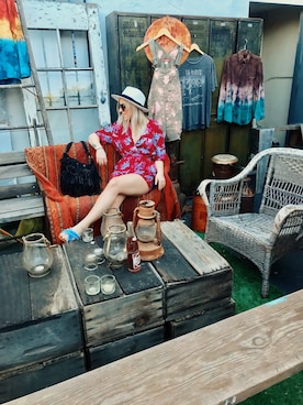 「rag & bone（ラグアンドボーン）のアイテム（帽子）」を使った、Katie さん（レディース・155cm）の春コーディネート