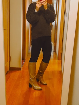 「アイテム（デジタル腕時計、ホワイト系）」を使った、junoidさん（レディース・165cm）の秋コーディネート