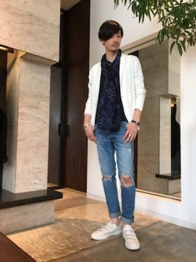 MA-NAさん（メンズ・187cm）の春コーディネート