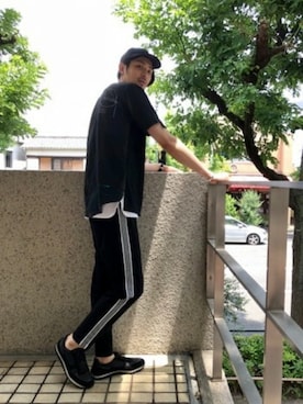 「ZDA（ゼットディーエー）のアイテム」を使った、MA-NAさん（メンズ・187cm）の夏コーディネート