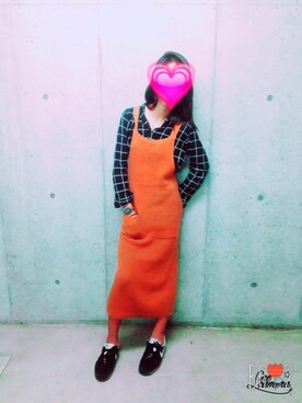 「FOREVER 21（フォーエバー トゥエンティーワン）のアイテム（つなぎ/オールインワン）」を使った、LALAHさん（レディース・165cm）の秋コーディネート