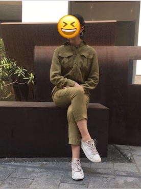 「H&M（エイチ・アンド・エム）のアイテム（セットアップ）」を使った、あさん（レディース・172cm）の春コーディネート
