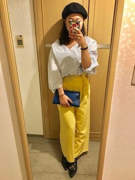 「blue」｜「アイテム（バレエシューズ）」を使った、jさん（レディース・165cm）の春コーディネート