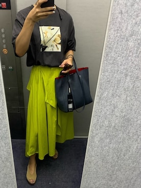 「MARC JACOBS（マークジェイコブス）のアイテム（トートバッグ）」を使った、jさん（レディース・165cm）の夏コーディネート