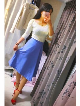 「コーディネート」｜「アイテム（ノーカラージャケット）」を使った、Marina【まりーな】さん（レディース・161cm）の秋コーディネート