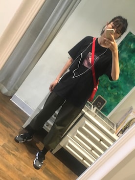 「NIKE(ナイキ)のアイテム(ショルダーバッグ)」を使った、雪雨iさん(レディース・168cm)の夏コーディネート