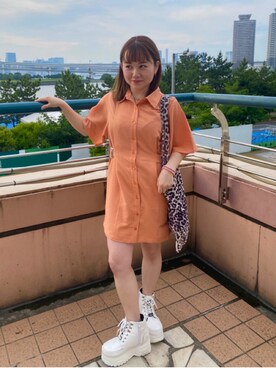 ワンピース ドレス オレンジ系 を使った 152cm の人気ファッションコーディネート Wear
