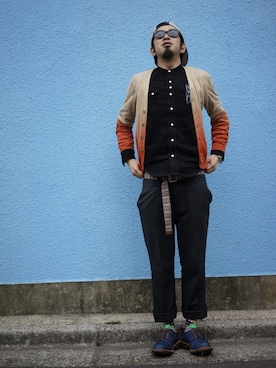 「nonnative（ノンネイティブ）のアイテム（スラックス）」を使った、n@oyaさん（メンズ・174cm）の春コーディネート