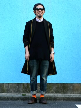 「Adam et Rope A・E・R（アダムエロペ）のアイテム（トップス）」を使った、n@oyaさん（メンズ・174cm）の秋コーディネート