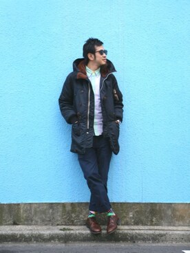 「GB SKINS（ジービースキンズ）のアイテム」を使った、n@oyaさん（メンズ・174cm）の冬コーディネート