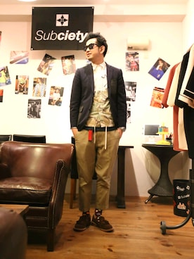 n@oyaさん（メンズ・174cm）の春コーディネート