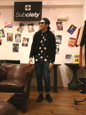 「HiLDK（ハイエルディーケー）のアイテム」を使った、n@oyaさん（メンズ・174cm）の春コーディネート