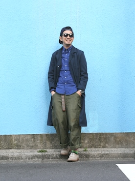 「Subciety（サブサエティ）のアイテム（帽子）」を使った、n@oyaさん（メンズ・174cm）の春コーディネート