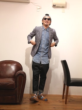 n@oyaさん（メンズ・174cm）の春コーディネート