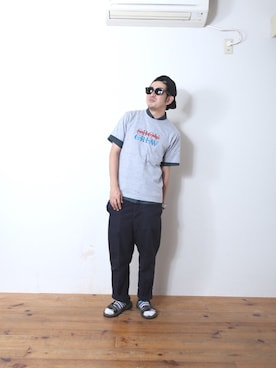「BASISBROEK（バシスブルック）のアイテム（その他パンツ）」を使った、n@oyaさん（メンズ・174cm）の春コーディネート