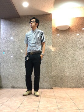 「417 EDIFICE（フォーワンセブンエディフィス）のアイテム（チノパンツ）」を使った、n@oyaさん（メンズ・174cm）の秋コーディネート