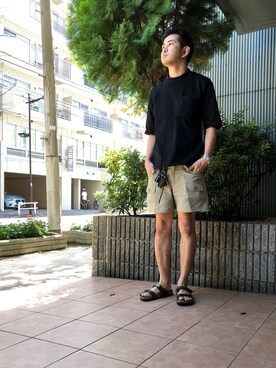 「lot holon（ロットホロン）のアイテム（Tシャツ/カットソー）」を使った、n@oyaさん（メンズ・174cm）の秋コーディネート