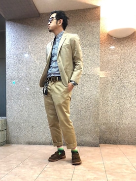 「Marvy Jamoke(マーヴィージャモーク)のアイテム」を使った、n@oyaさん(メンズ・174cm)の秋コーディネート