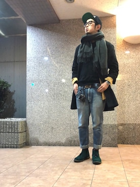 「HiLDK（ハイエルディーケー）のアイテム」を使った、n@oyaさん（メンズ・174cm）の秋コーディネート