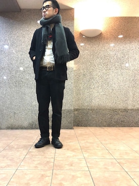 「417 EDIFICE（フォーワンセブンエディフィス）のアイテム（チノパンツ）」を使った、n@oyaさん（メンズ・174cm）の冬コーディネート