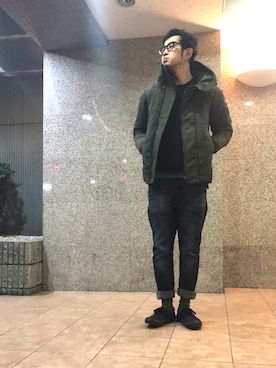 「nonnative（ノンネイティブ）のアイテム（ダウンジャケット/コート）」を使った、n@oyaさん（メンズ・174cm）の冬コーディネート