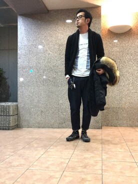 「GB SKINS（ジービースキンズ）のアイテム」を使った、n@oyaさん（メンズ・174cm）の冬コーディネート