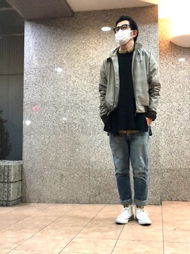 「Adam et Rope A・E・R（アダムエロペ）のアイテム（トップス）」を使った、n@oyaさん（メンズ・174cm）の春コーディネート