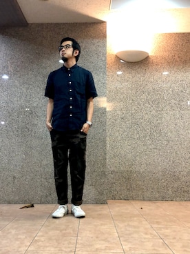 「A（エィス）のアイテム（パンツ）」を使った、n@oyaさん（メンズ・174cm）の夏コーディネート