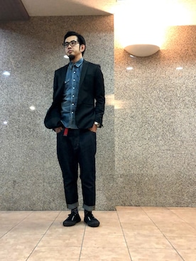 「LEE×NU（リーナノユニバース）のアイテム」を使った、n@oyaさん（メンズ・174cm）の秋コーディネート