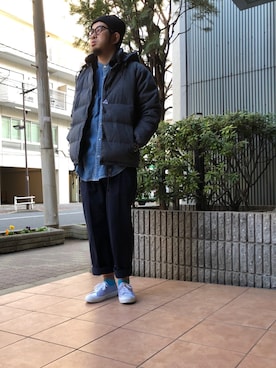 「Cape HEIGHTS（ケープハイツ）のアイテム（ダウンジャケット/コート）」を使った、n@oyaさん（メンズ・174cm）の冬コーディネート