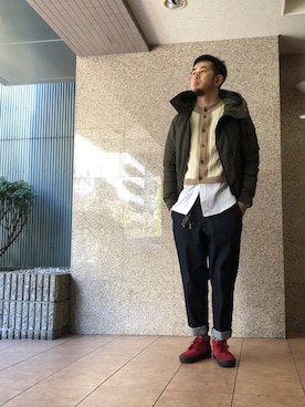 「nonnative（ノンネイティブ）のアイテム（ダウンジャケット/コート）」を使った、n@oyaさん（メンズ・174cm）の冬コーディネート