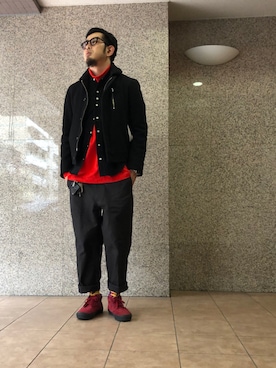 「FIDELITY（フィデリティ）のアイテム（ジャケット/アウター）」を使った、n@oyaさん（メンズ・174cm）の冬コーディネート