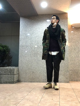 「MARK MCNAIRY（マークマクナイリー）のアイテム（その他アウター）」を使った、n@oyaさん（メンズ・174cm）の春コーディネート