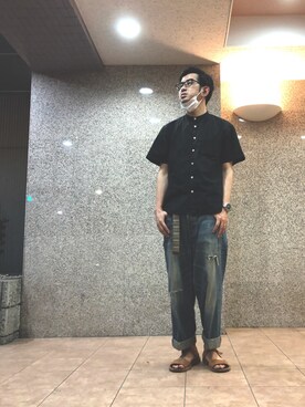 「ELATE（イレイト）のアイテム」を使った、n@oyaさん（メンズ・174cm）の夏コーディネート