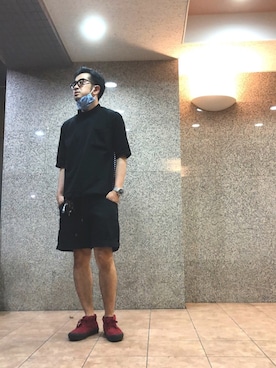 「lot holon（ロットホロン）のアイテム（Tシャツ/カットソー）」を使った、n@oyaさん（メンズ・174cm）の夏コーディネート